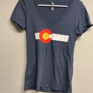Colorado State Flag T-Shirt Women Blue, Size Large 0026